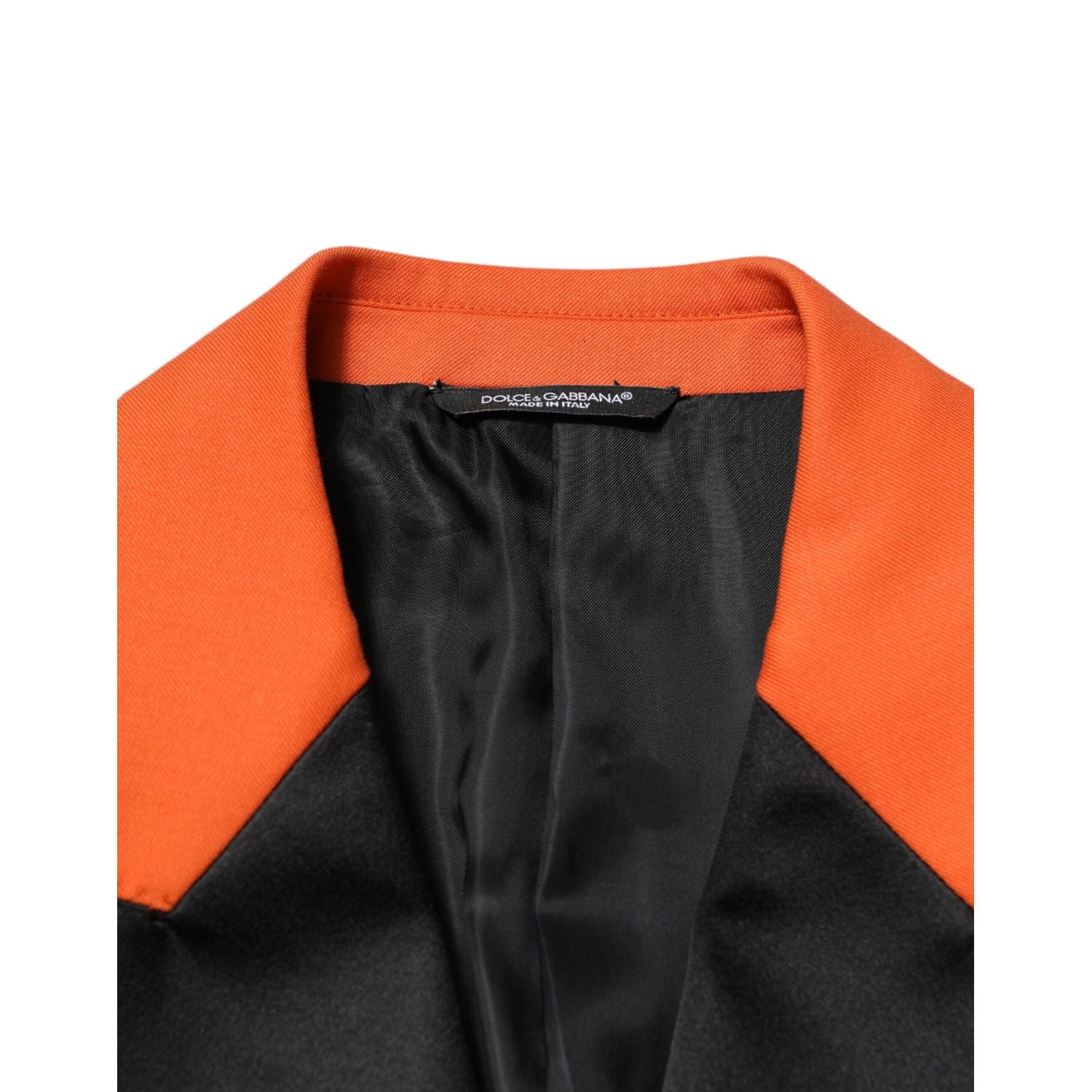 Dolce & Gabbana Orange SICILIA Double Breasted Coat Blazer