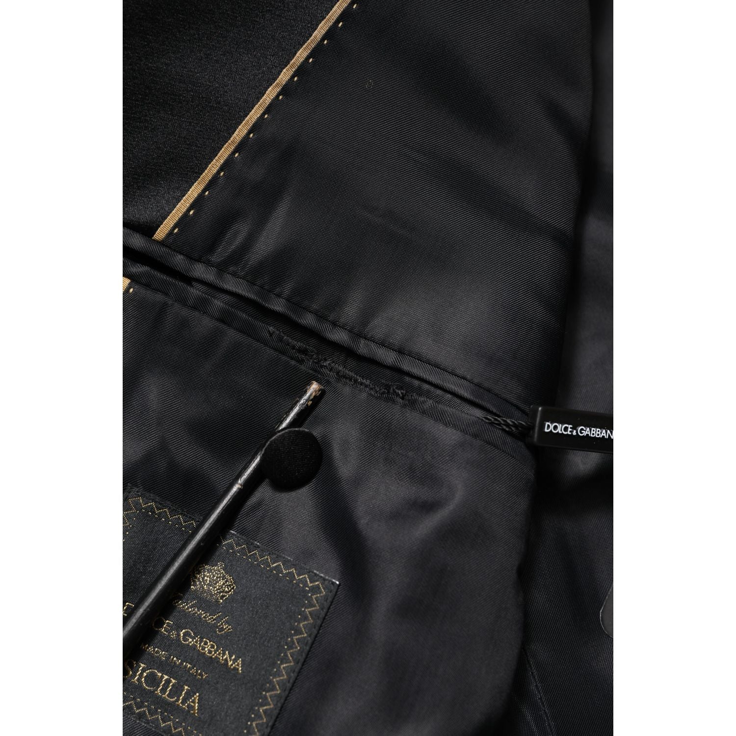 Dolce & Gabbana Orange SICILIA Double Breasted Coat Blazer