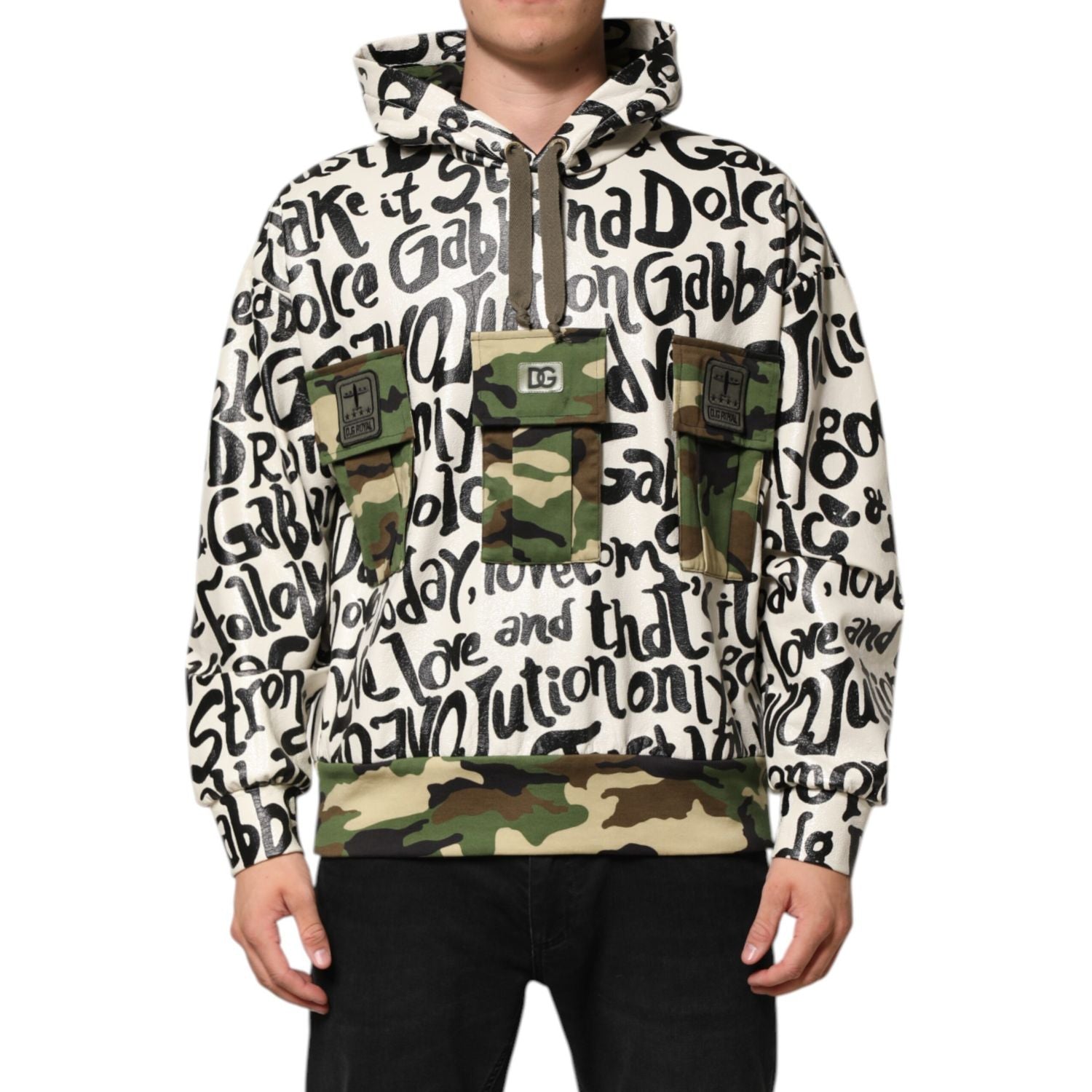Dolce & Gabbana Multicolor Hooded DGMania Sweatshirt Sweater