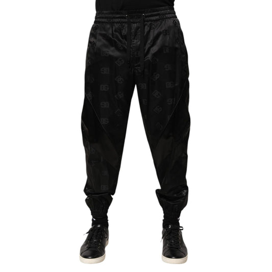 Dolce & Gabbana Black Logo DG Print Men Jogger Sweatpants Pants