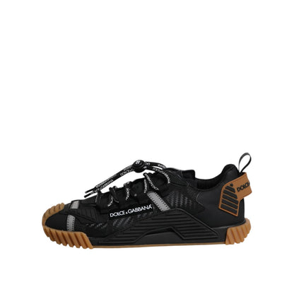 Dolce & Gabbana Black Logo Lace Up Low Top NS1 Sneakers Shoes