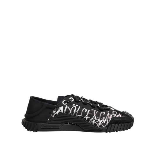 Dolce & Gabbana Black White NS1 Lace Up Low Top Sneakers Shoes