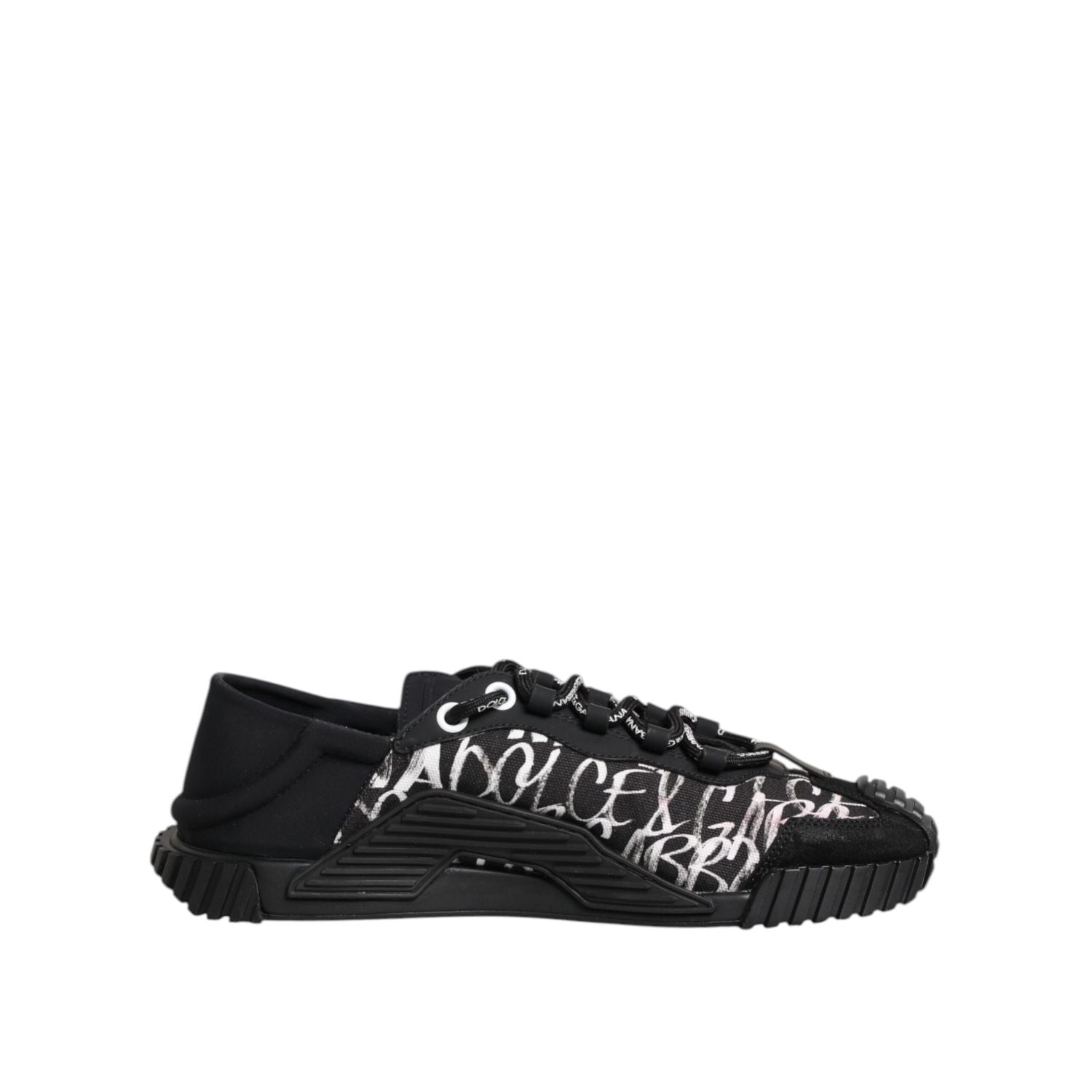 Dolce & Gabbana Black White NS1 Lace Up Low Top Sneakers Shoes