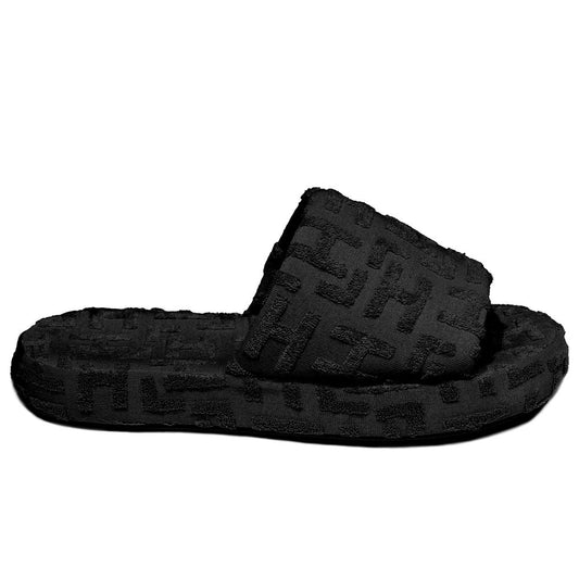 Hinnominate Black Cotton Women Sandal
