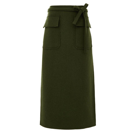 Gucci Green Wool Skirt GU-9788674-IT42|M