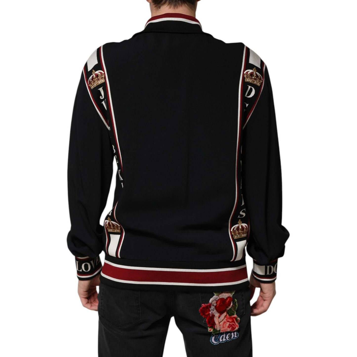 Dolce & Gabbana Black DG King Full Zip Sweatshirt Sweater