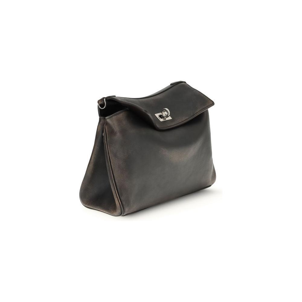Front view with bag zipped and handles upright.