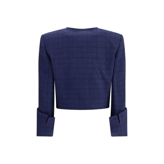 Chloé Boxy Jacket in wool plaid CH-CH25AVE1209648G-IT36 | XS