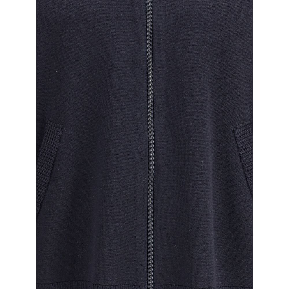 Thom Browne Blue Fleece Wool Cardigan