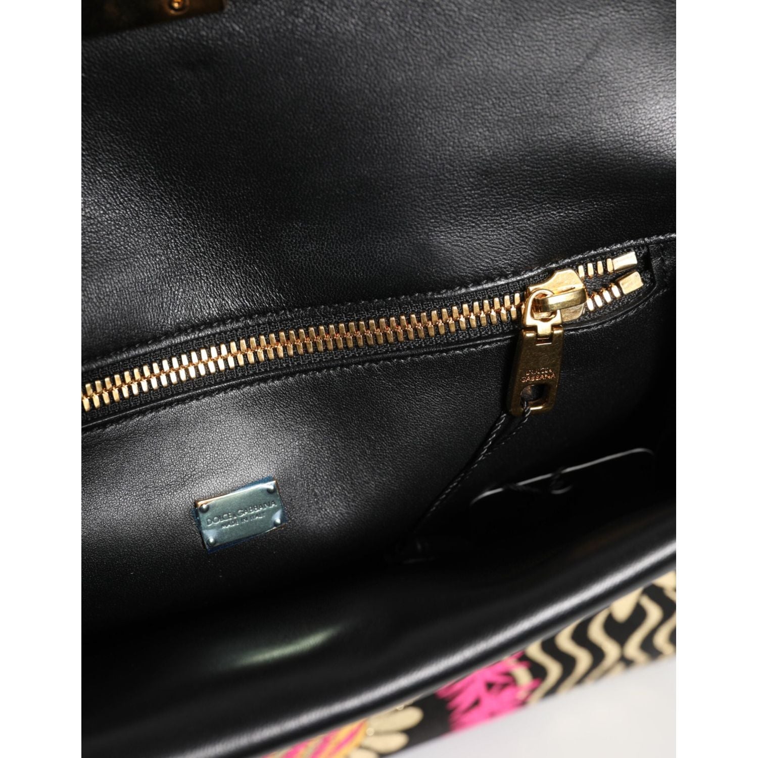 Dolce & Gabbana Multicolor Jacquard Floral Document Briefcase Bag