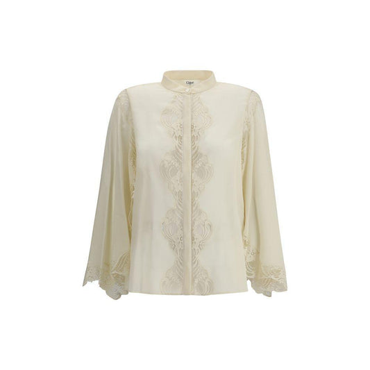 Chloé Silk georgette and lace Blouse CH-CH25AHT33117114-IT38 | S