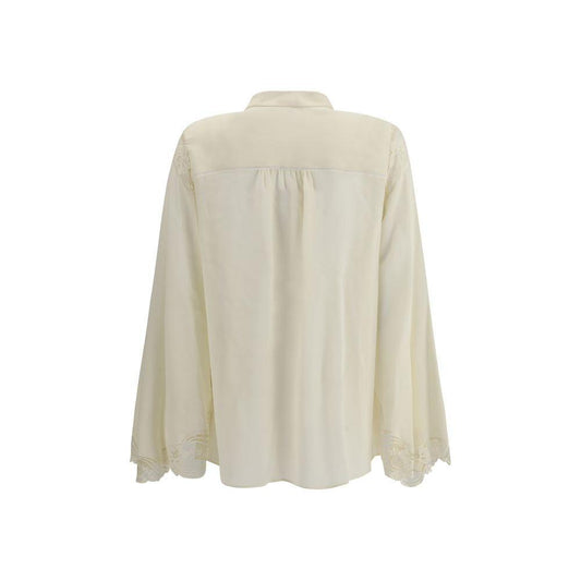 Chloé Silk georgette and lace Blouse CH-CH25AHT33117114-IT38 | S