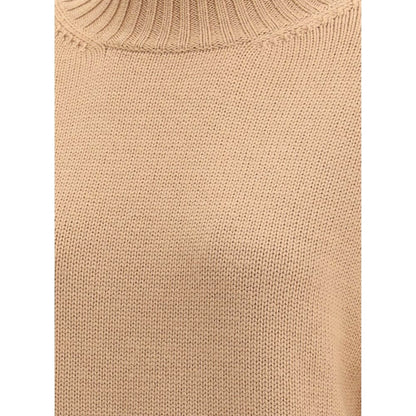 Fabiana Filippi Beige Fleece Wool Sweatshirt