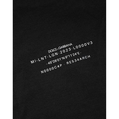 Dolce & Gabbana Black DG Vib3 Print Cotton Crew Neck T-shirt