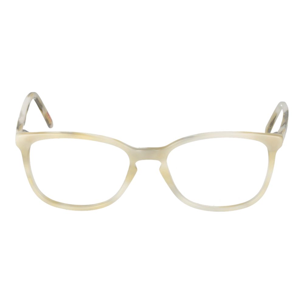 Andy Wolf Cream Unisex Glasses Frame, full-rim acetate, rectangle style, cream color, size 50-15-135, with demo lenses.