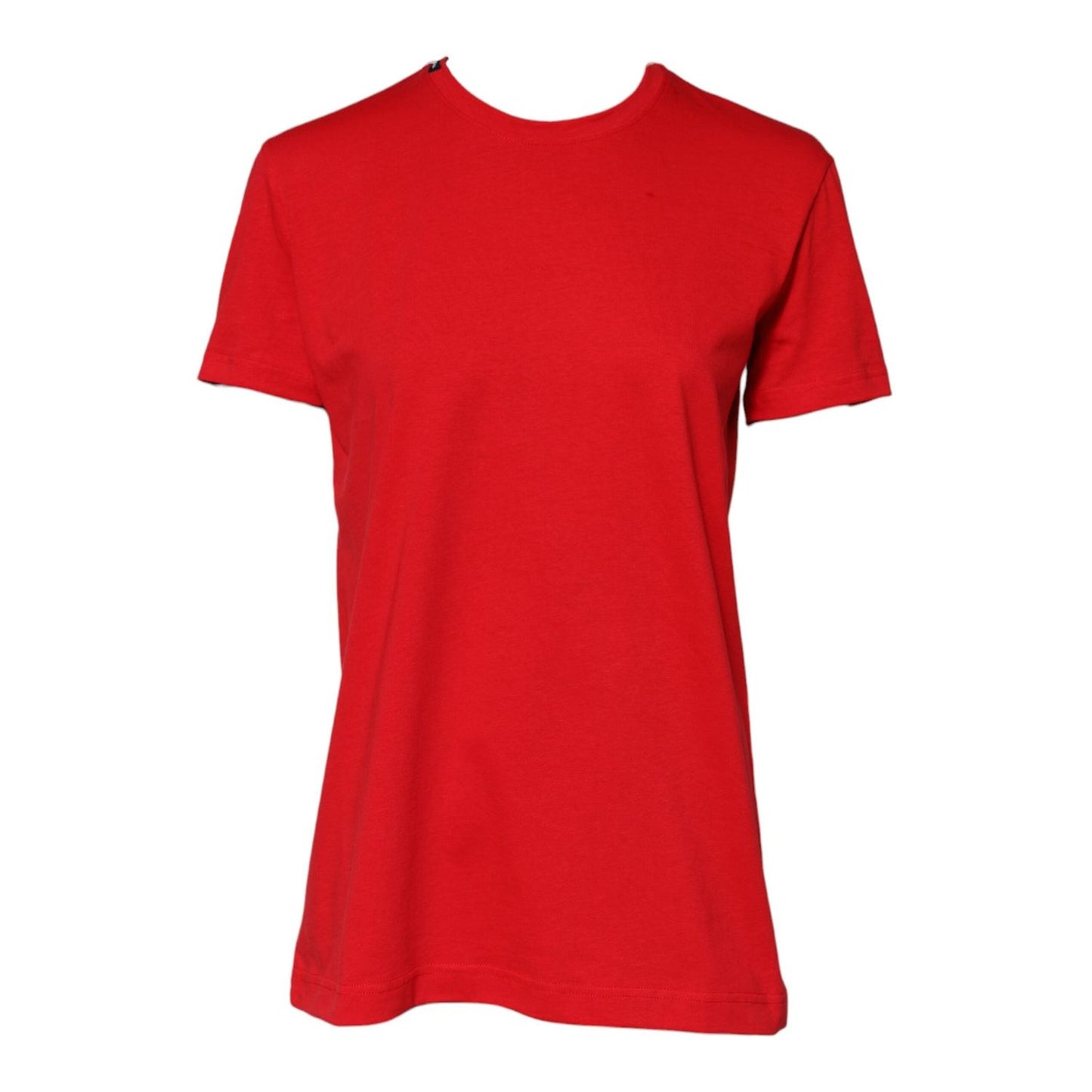 Dolce & Gabbana Red Cotton Crew Neck Short Sleeves T-shirt