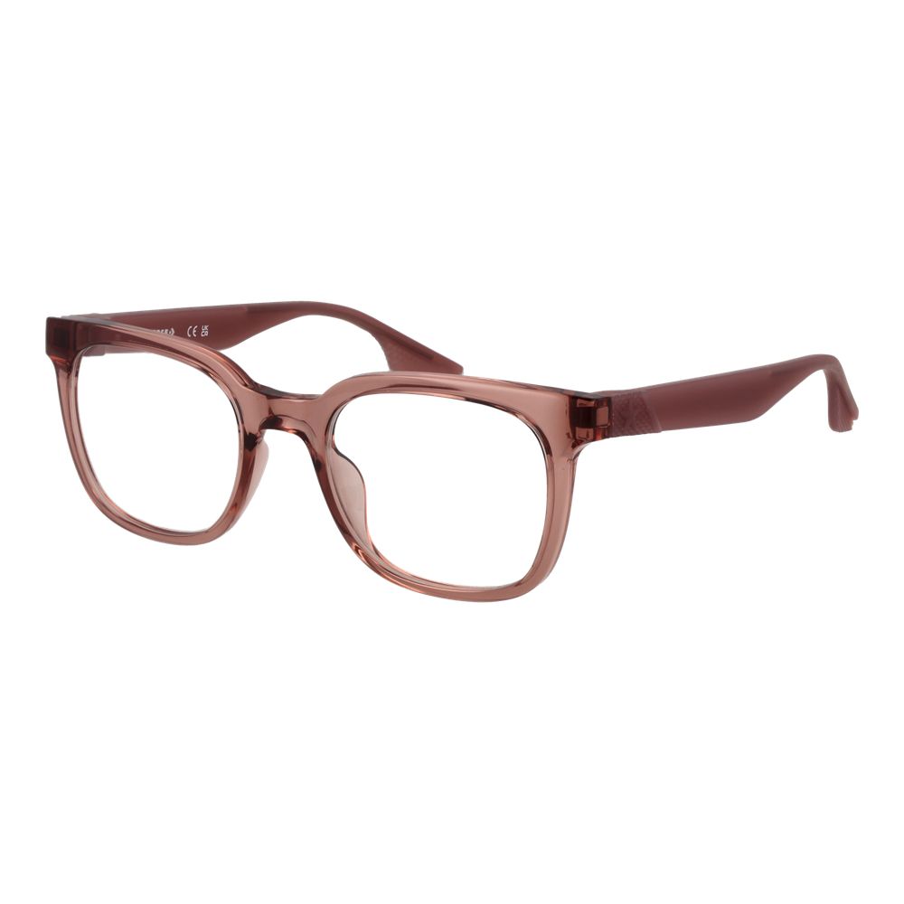 Converse Beige Women Glasses Frame, beige stainless steel full-rim square glasses with demo lenses, size 50-20-140.