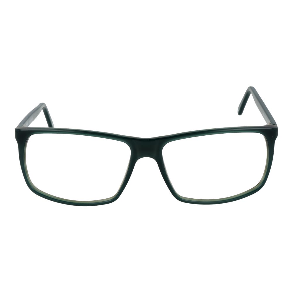 Andy Wolf Green Unisex Glasses Frame with acetate full-rim rectangular design, 57-14-145 size, and demo plastic lenses.