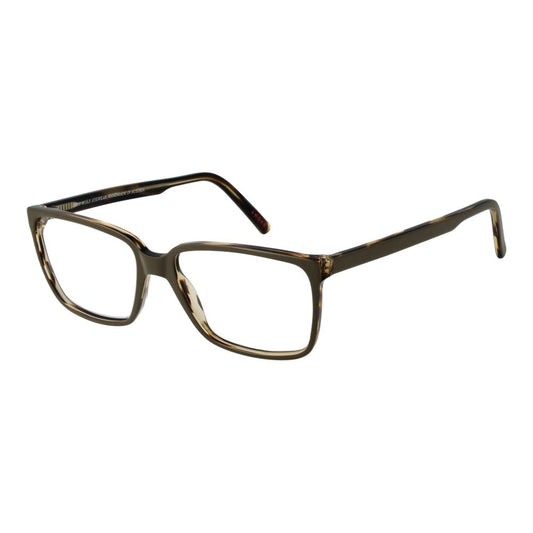 Andy Wolf Brown Unisex Glasses Frame in acetate with full-rim style and rectangle lenses, includes branded case. Frame width: 135 mm.