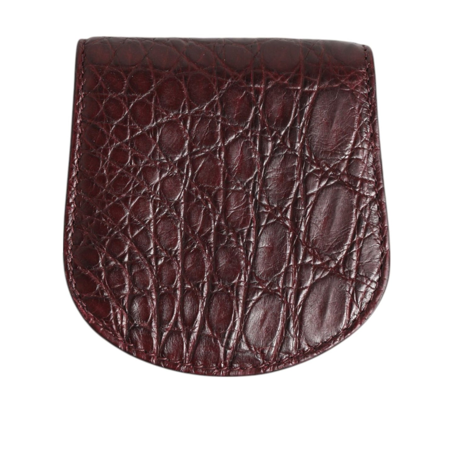 Dolce & Gabbana Burgundy Exotic Skin Coin Condom Case Holder Pocket Wallet