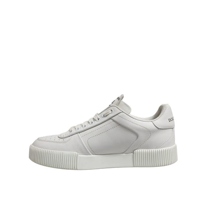 Dolce & Gabbana White Miami Leather Low Top Sneakers Shoes