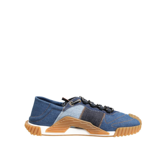 Dolce & Gabbana Blue Lace Up Low Top NS1 Sneakers Shoes