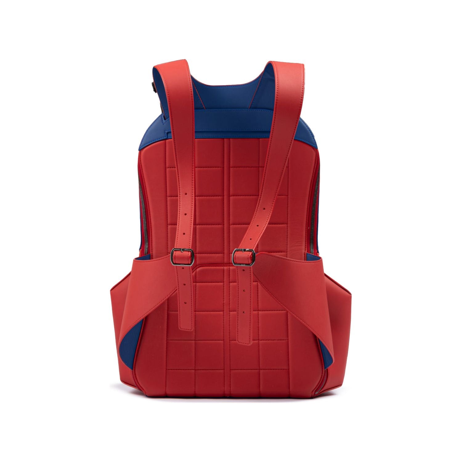 Front view with bag zipped and handles upright.