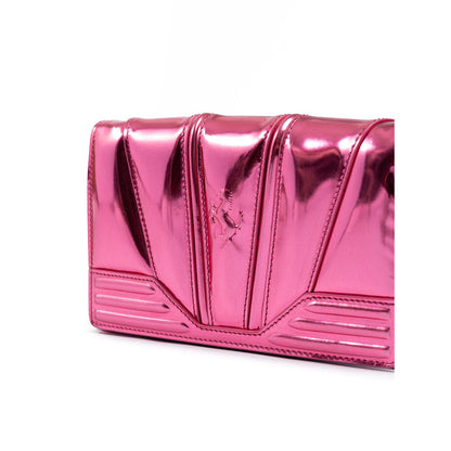 Ferrari Metal Pink GT patent leather bag with chain