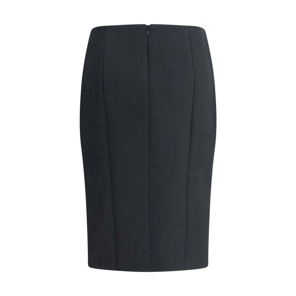 Giorgio Armani Black Recycled Polyester Midi Skirt