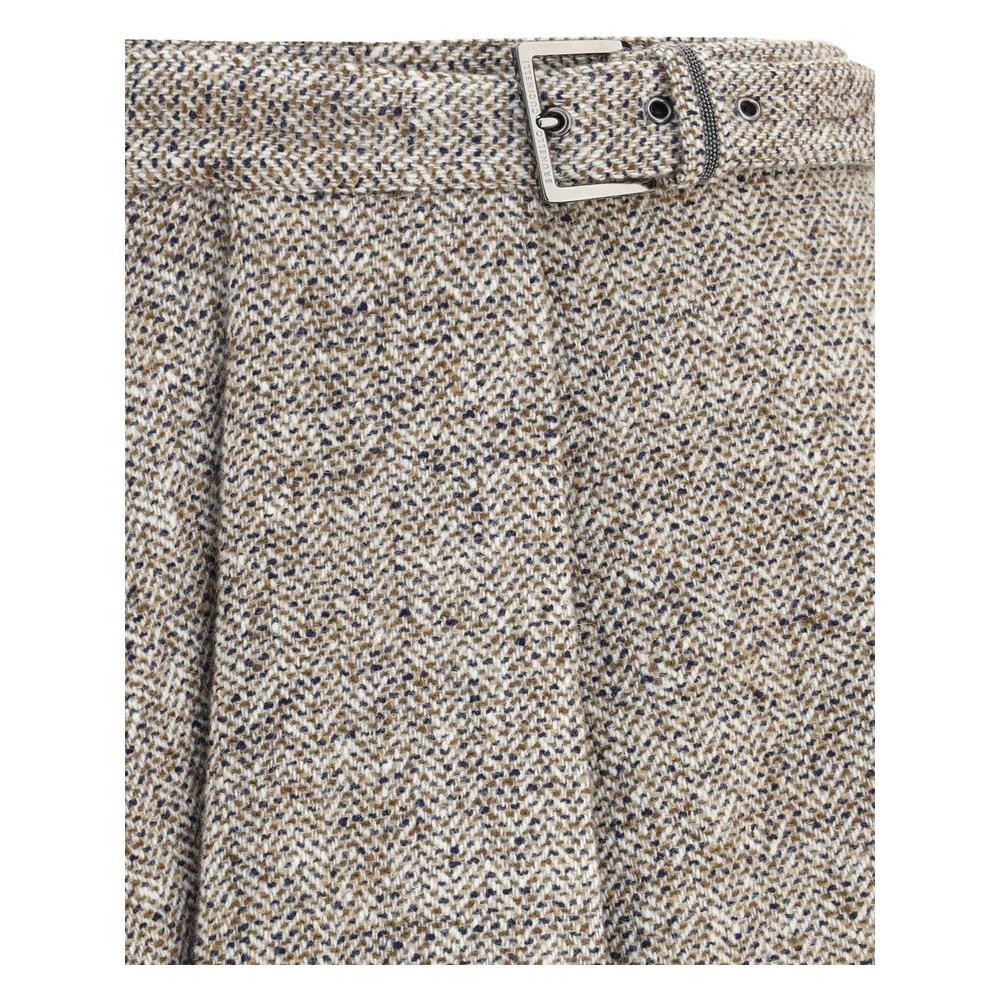 Brunello Cucinelli Virgin wool midi Skirt BR-MG530G3906C6286-IT38 | S