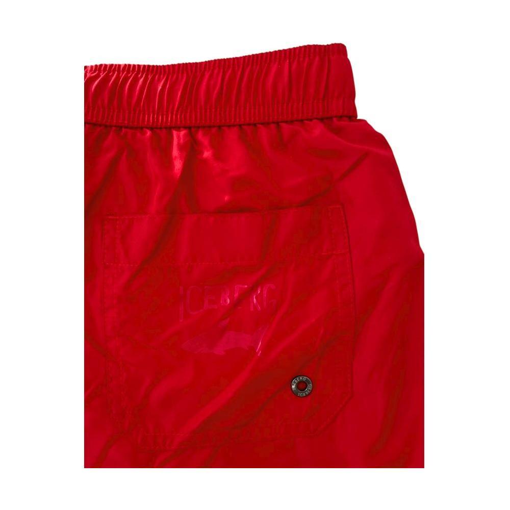 Iceberg Red Polyester Men Swim Short