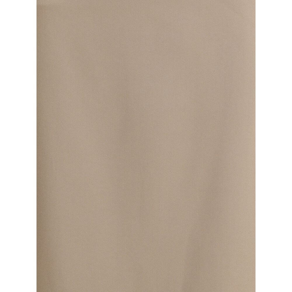 Brunello Cucinelli Gray Acetate Midi Skirt with elegant fluid line and back slit for versatile sophisticated looks.