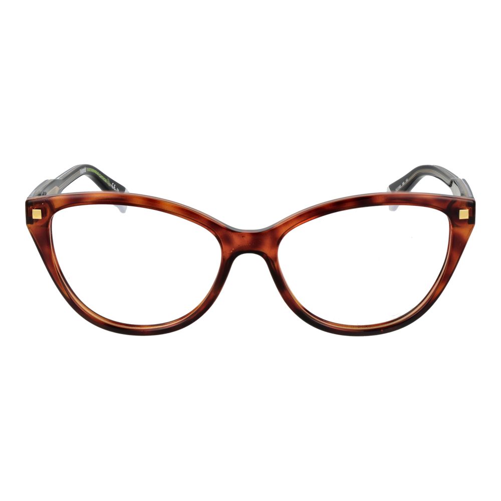 Polaroid Brown Women Glasses Frame full-rim cat eye with cellulose propionate material in a stylish brown design.