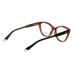 Polaroid Brown Women Glasses Frame in cat eye style with full-rim cellulose propionate featuring demo lenses, frame width 139mm, temple length 145mm.