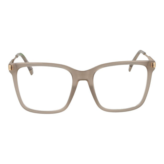 Polaroid Beige Unisex Glasses Frame with full-rim square design made of polyamide.