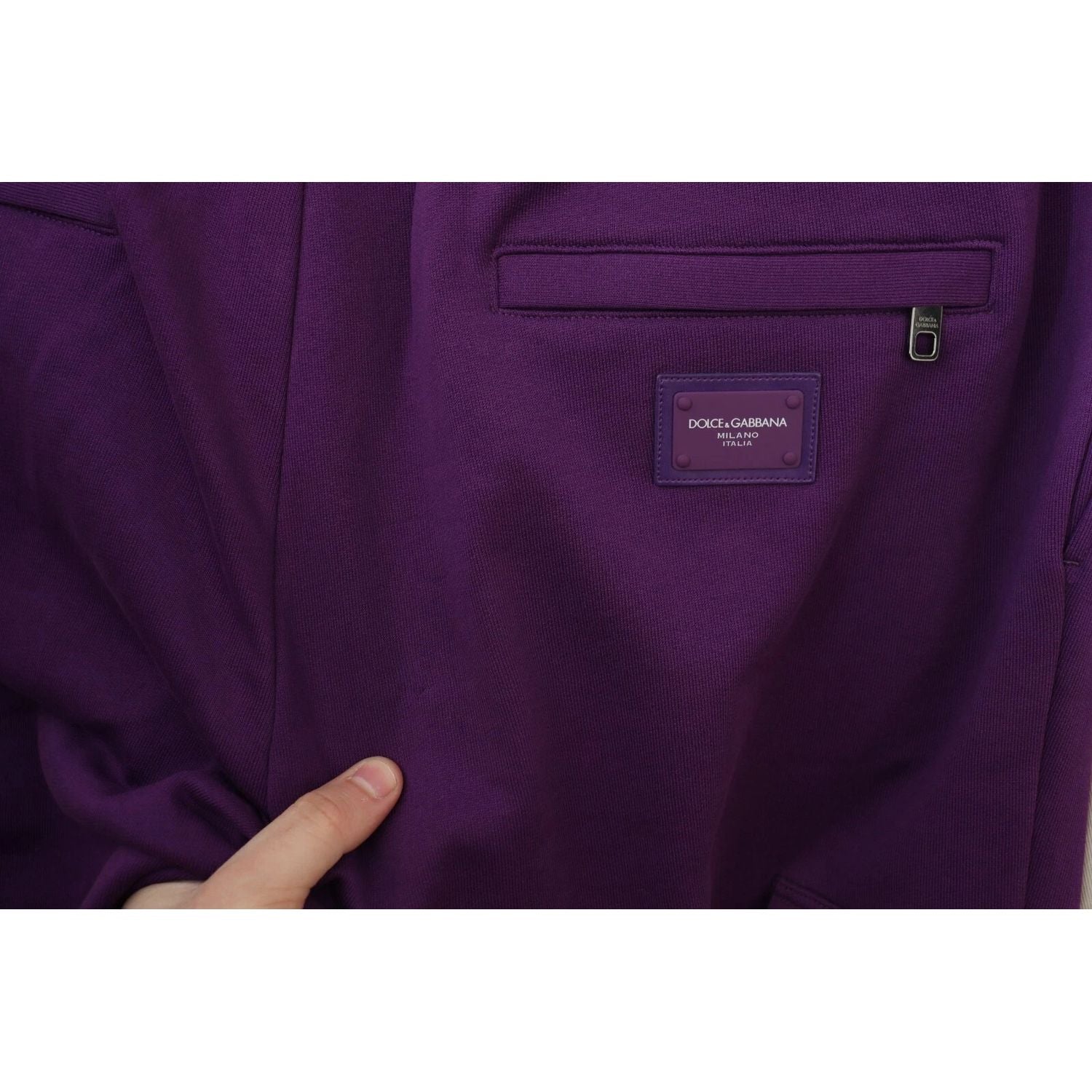 Dolce & Gabbana Purple Cotton Cargo Sweatpants Jogging Pants