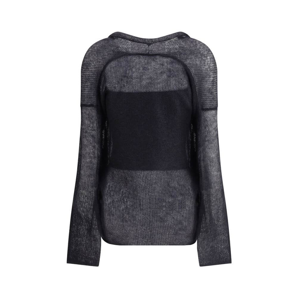 Giorgio Armani Black Mohair Cardigan