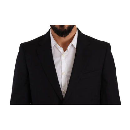 Domenico Tagliente Blue Polyester Single Breasted Formal 2 Piece Suit