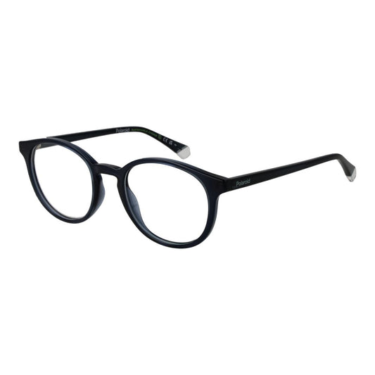 Polaroid Blue Unisex Glasses Frame with full-rim polyamide design and demo lenses, featuring 50-20-145 size specifications.