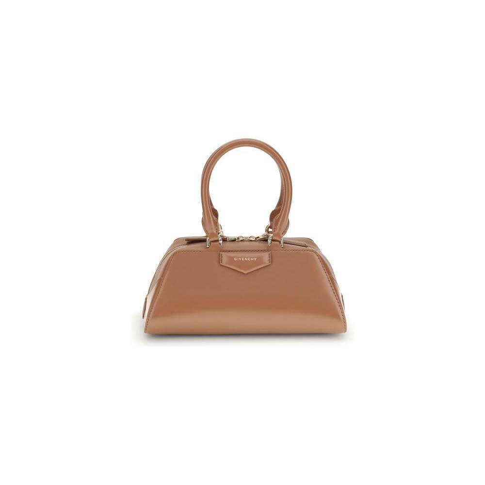 Front view with bag zipped and handles upright.