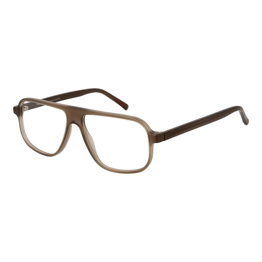 Andy Wolf Beige Unisex Glasses Frame in acetate with full-rim aviator style.