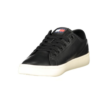 Tommy Hilfiger Black Leather Sneaker
