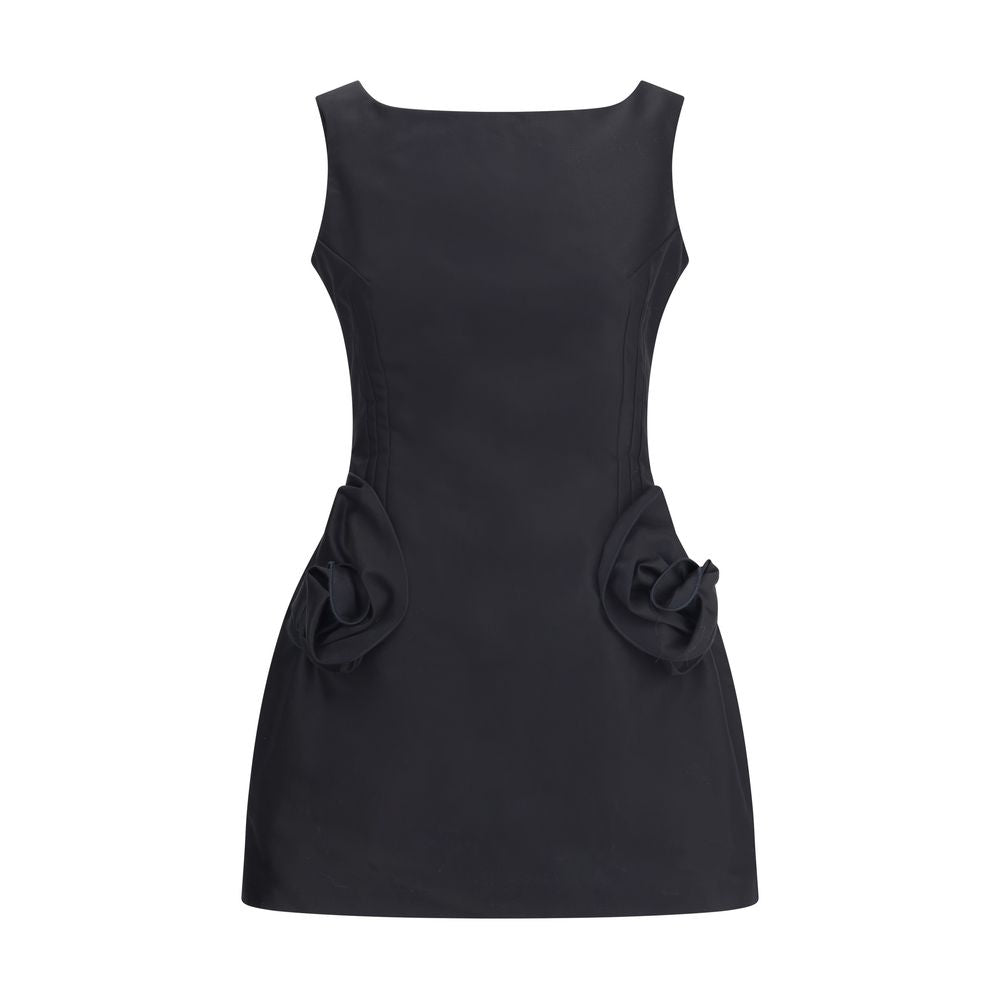 Magda Butrym Short Dress with roses MA-127725BLACK-IT36 | XS