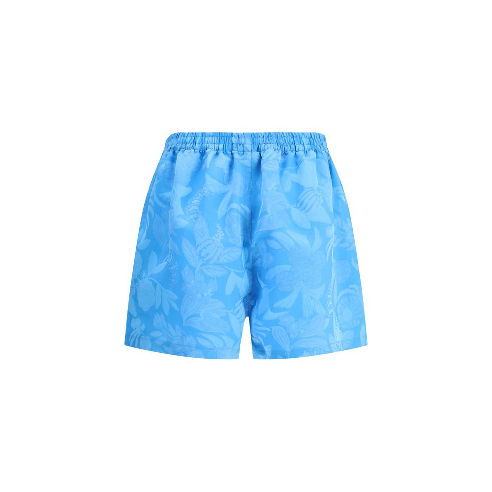 Balenciaga Blue Viscose Bermuda Shorts