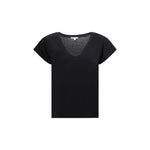 James Perse V-neck cotton T-Shirt JA-WUC3182BLK-0/XS