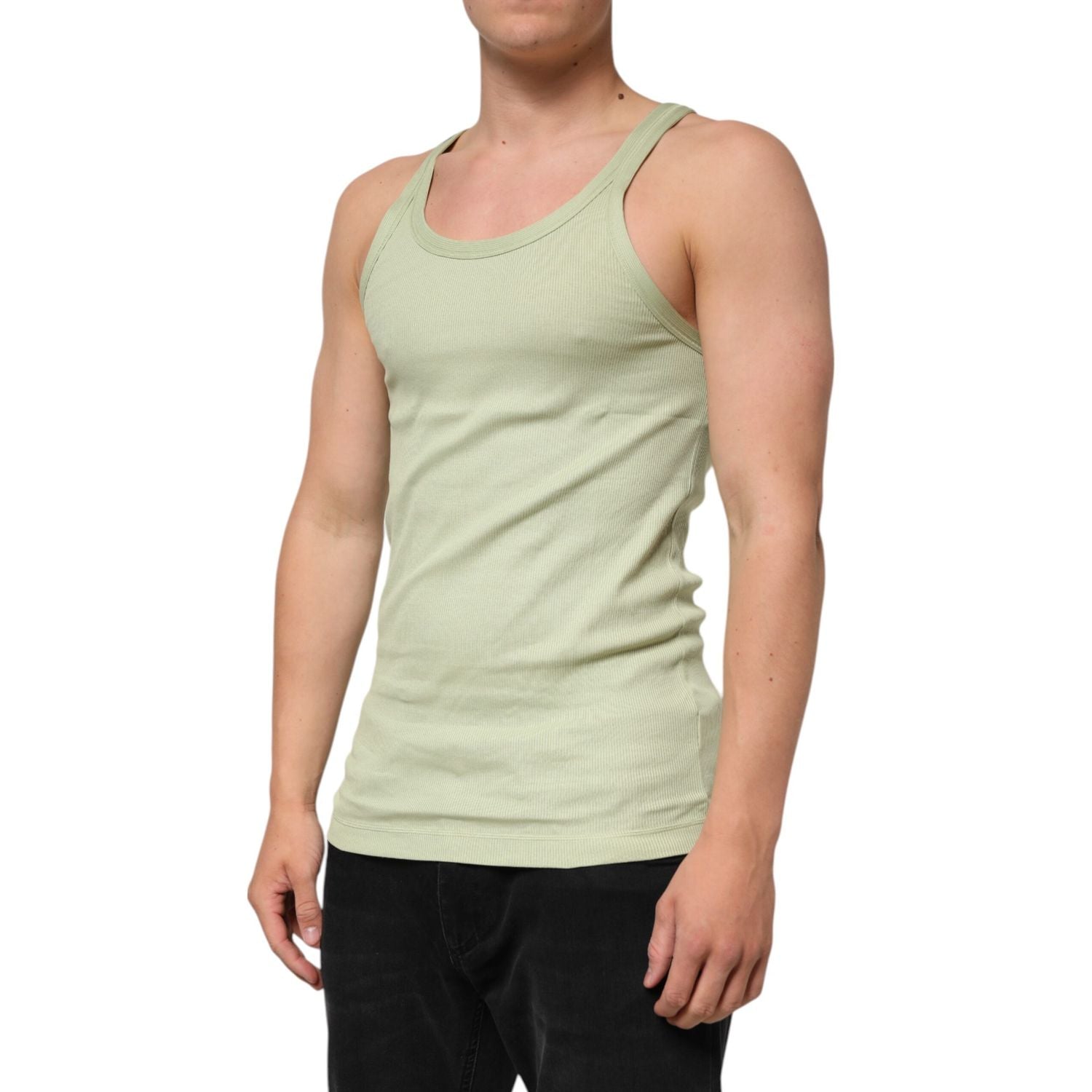Dolce & Gabbana Light Green Tank Sleeveless Men Men T-shirt