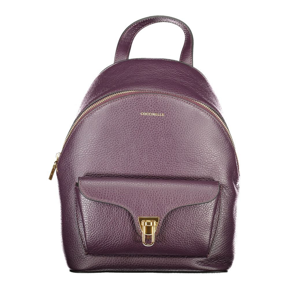 Coccinelle Purple Leather Backpack