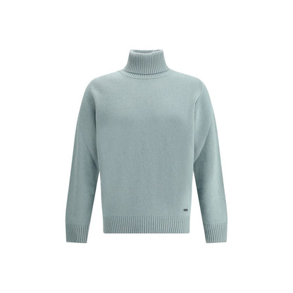 Brooksfield Green Fleece Wool Turtleneck