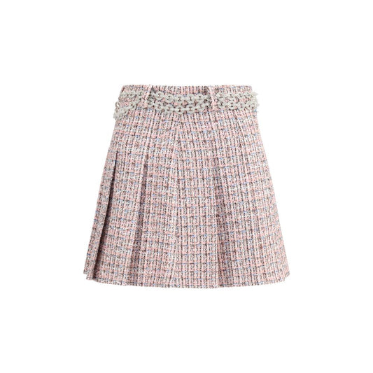 Self-Portrait Multicolor Wool Mini Skirt