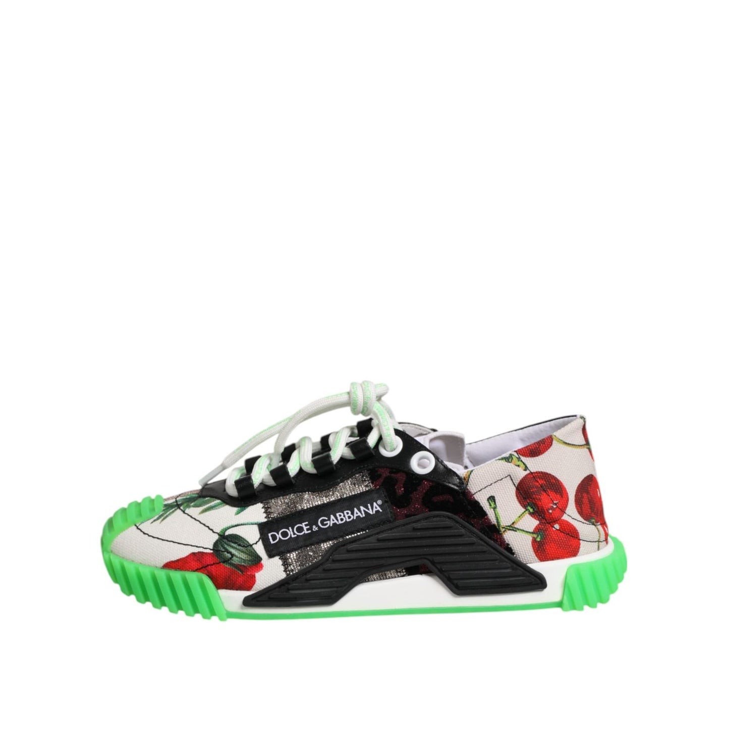 Dolce & Gabbana Multicolor DG Logo Leopard Cherry Sneaker Shoes